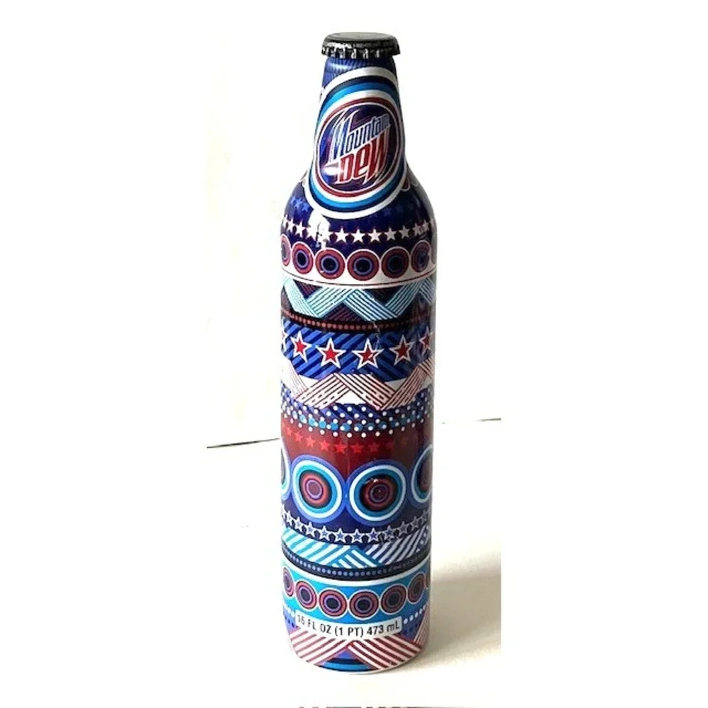 Lot Of 4 Mt Dew Aluminum Bottles RARE UNOPENED 2008 Collectibles ALL‎ Different